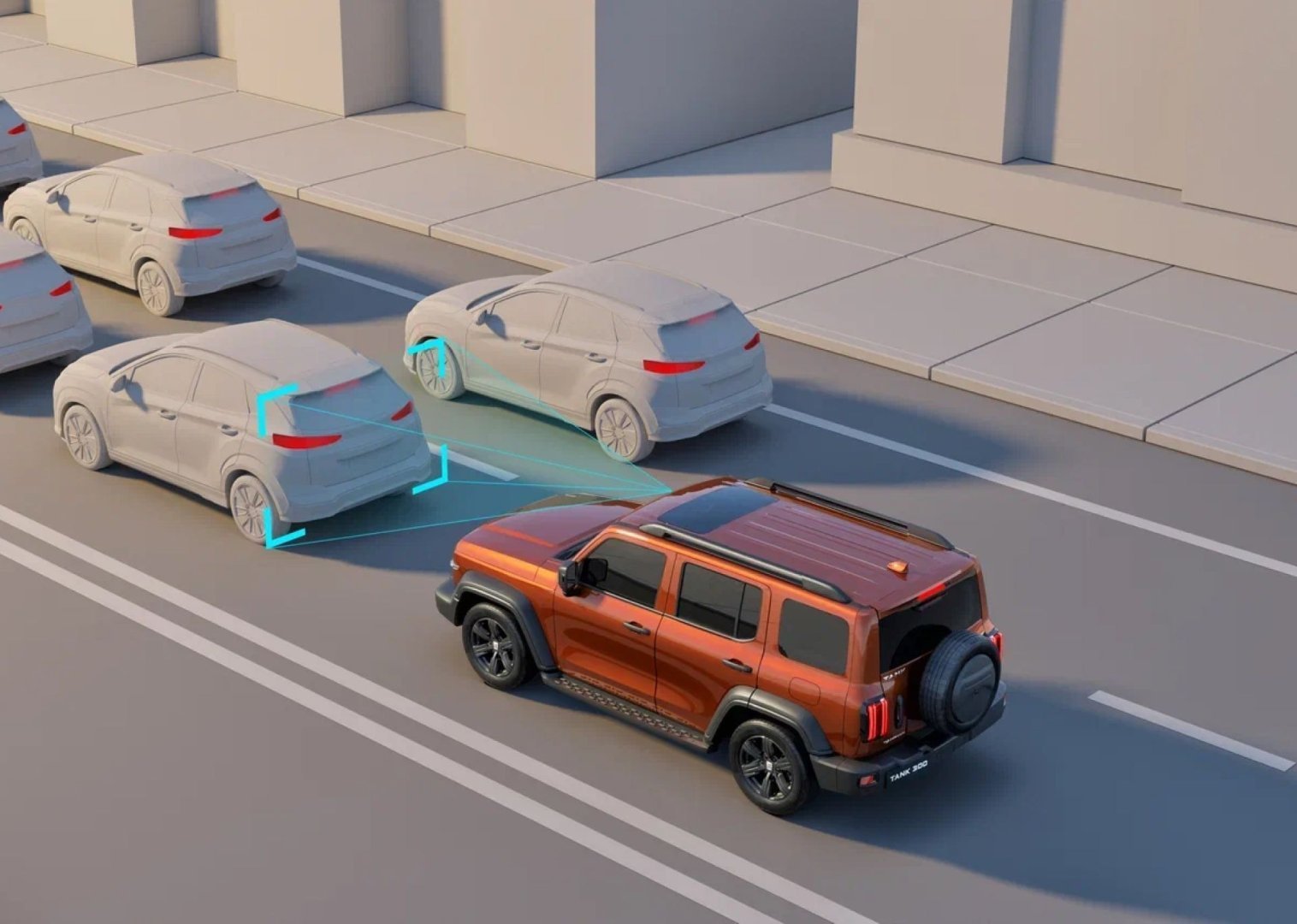 Система помощи при движении в пробке 